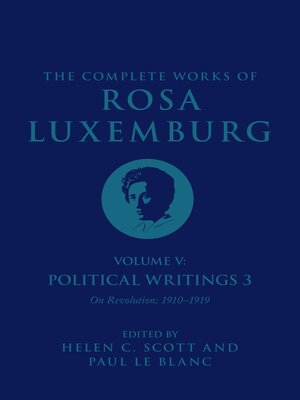 cover image of The Complete Works of Rosa Luxemburg Volume V